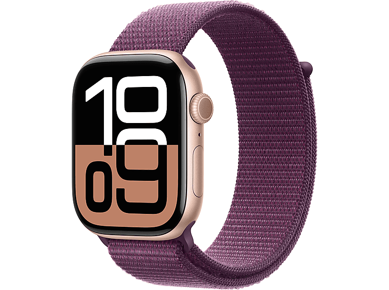 Apple Watch Series 10 Rose Gold 46 mm GPS Plum Spor Loop